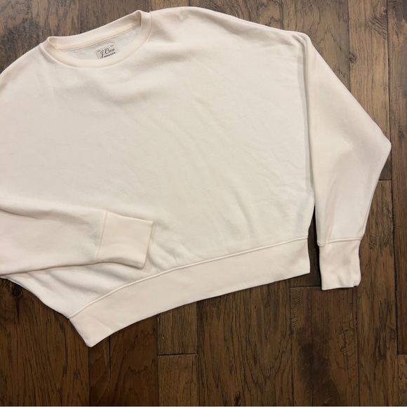 J. Crew Women’s Vintage Fleece Batwing Sweatshirt Natural - Picture 12 of 16